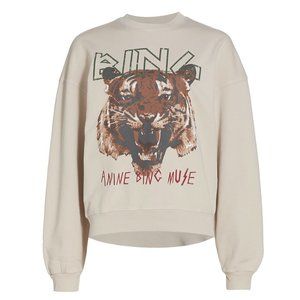 Anine Bing Tiger Sweatshirt in Stone